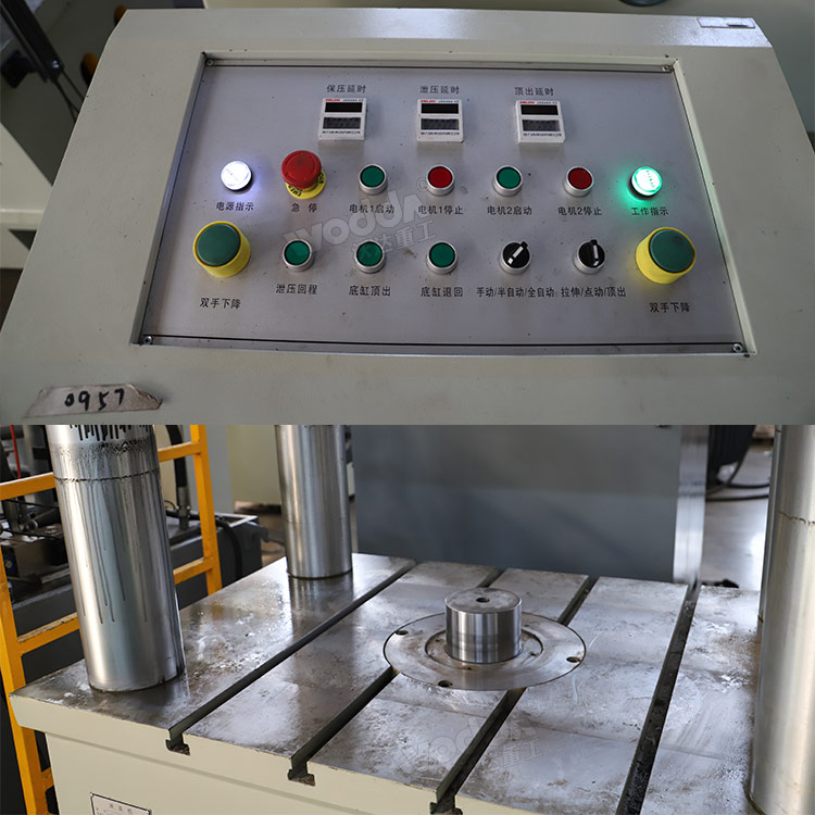 500噸三梁四柱液壓機細節 500噸三梁四柱液壓機細節